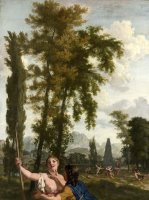 Italian Landscape with Shepherd And Shepherdess by Gerard de Lairesse