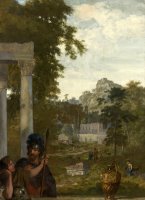 Italian Landscape with Two Roman Soldiers by Gerard de Lairesse