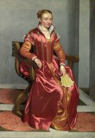 Portrait of a Lady, Perhaps Contessa Lucia Albani Avogadro ('la Dama in Rosso') by Giovanni Battista Moroni