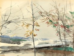 Autumn Landscape with Trees by Giovanni Boldini