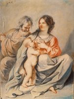 The Holy Family by Giovanni F. Barbieri