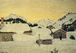 Chalets In Snow by Giovanni Segantini