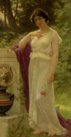 Young Woman with a Rose by Guillaume Seignac