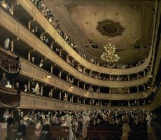 The Auditorium of the Old Castle Theatre by Gustav Klimt