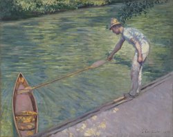 A Man Docking His Skiff by Gustave Caillebotte