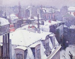 Roofs under Snow by Gustave Caillebotte