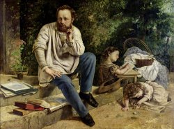 Pierre Joseph Proudhon (1809 65) And His Children in 1853 by Gustave Courbet