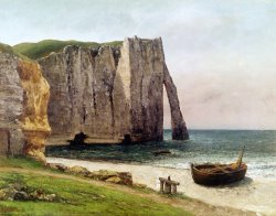 The Cliffs at Etretat by Gustave Courbet