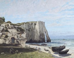 The Cliffs at Etretat After The Storm by Gustave Courbet