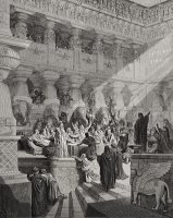 Daniel Interpreting The Writing On The Wall by Gustave Dore