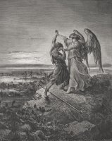Jacob Wrestling With The Angel by Gustave Dore