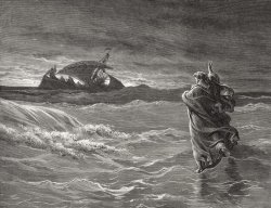 Jesus Walking On The Sea John 6 19 21 by Gustave Dore