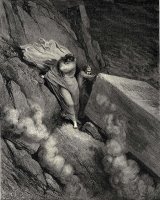 The Inferno, Canto 11, Lines 67 From The Profound Abyss, Behind The Lid of a Great Monument We Stood Retir’d by Gustave Dore