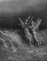 The Two Fellow Spirits Of The Spirit Of The South Pole Ask The Question Why The Ship Travels by Gustave Dore