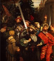 Departure of The Lansquenets Or German Mercenaries Serving France by Gustave Jean Jacquet