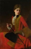 Girl in a Red Riding Habit by Gustave Jean Jacquet