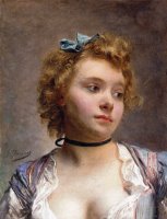Portrait of The Artist's Wife by Gustave Jean Jacquet
