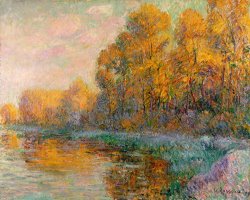 A River in Autumn by Gustave Loiseau