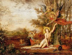 Christ With Angels by Gustave Moreau