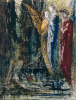 Job And The Angels by Gustave Moreau