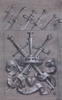 Swords Crown And Heart Design by Hans Holbein the Younger
