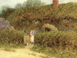 A Cottage at Freshwater Isle of Wight by Helen Allingham