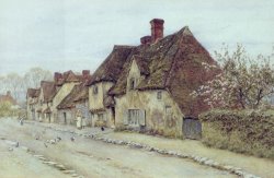 A Village Street Kent by Helen Allingham