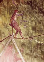 Acrobat On Tightrope by Henri de Toulouse-Lautrec