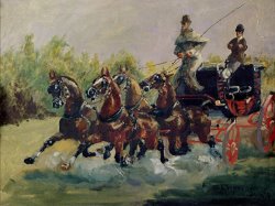 Alphonse De Toulouse Lautrec Monfa (1838 1913) Driving His Mail Coach in Nice by Henri de Toulouse-Lautrec