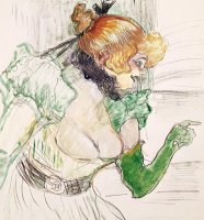 Artist With Green Gloves - Singer Dolly From Star At Le Havre by Henri de Toulouse-Lautrec