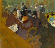 At The Moulin Rouge by Henri de Toulouse-Lautrec