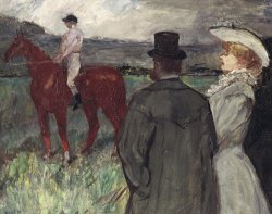 At The Racecourse by Henri de Toulouse-Lautrec