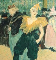 Clowness Cha-u-kao At Moulin Rouge by Henri de Toulouse-Lautrec