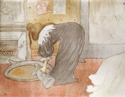 Femme Au Tu (woman with Washtub) by Henri de Toulouse-Lautrec