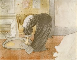 Femme Au Tub (woman in The Bath), From The Elles Series by Henri de Toulouse-Lautrec