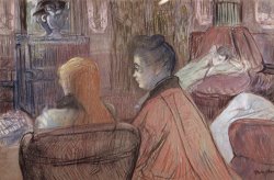 In The Salon by Henri de Toulouse-Lautrec
