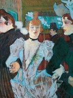 La Goulue Arriving At Moulin Rouge With Two Women by Henri de Toulouse-Lautrec