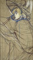 Profile of Woman: Jane Avril by Henri de Toulouse-Lautrec