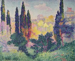 The Cypresses at Cagnes by Henri-Edmond Cross