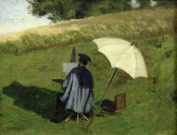 Desire Dubois Painting in the Open Air by Henri Joseph Constant Dutilleux