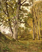 Forest at Fontainebleau by Henri-Joseph Harpignies