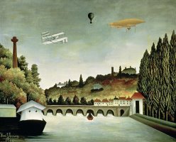 View of The Bridge at Sevres And The Hills at Clamart, St. Cloud And Bellevue by Henri Rousseau
