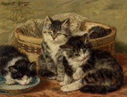 Four Kittens by Henriette Ronner-Knip