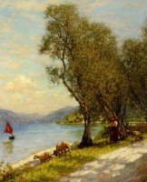Veronese Shepherdess Lake Garda by Henry Herbert La Thangue