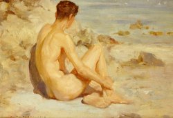Boy on a Beach by Henry Scott Tuke