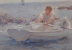 Man in a Rowing Boat by Henry Scott Tuke