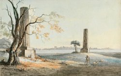 Remains of The Temple of Olypian Jove with a View of Ortygia, Syracuse by Henry Tresham