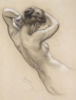 Study of Florrie Bird for a Water Nymph in 'prospero Summoning Nymphs And Deities' by Herbert James Draper