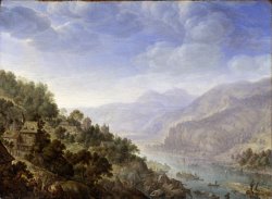 View on The Rhine by Herman Saftleven