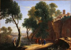 An Italian Landscape by Herman Van Swanevelt